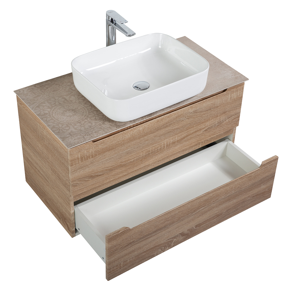 Приобрести belbagno тумба со столешницей etna 100 см, подвесная rovere bianco