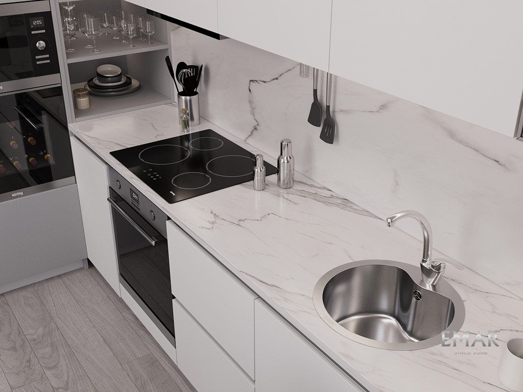 Приобрести oulin кухонная мойка 43х43 см, сатин oulin ol-357