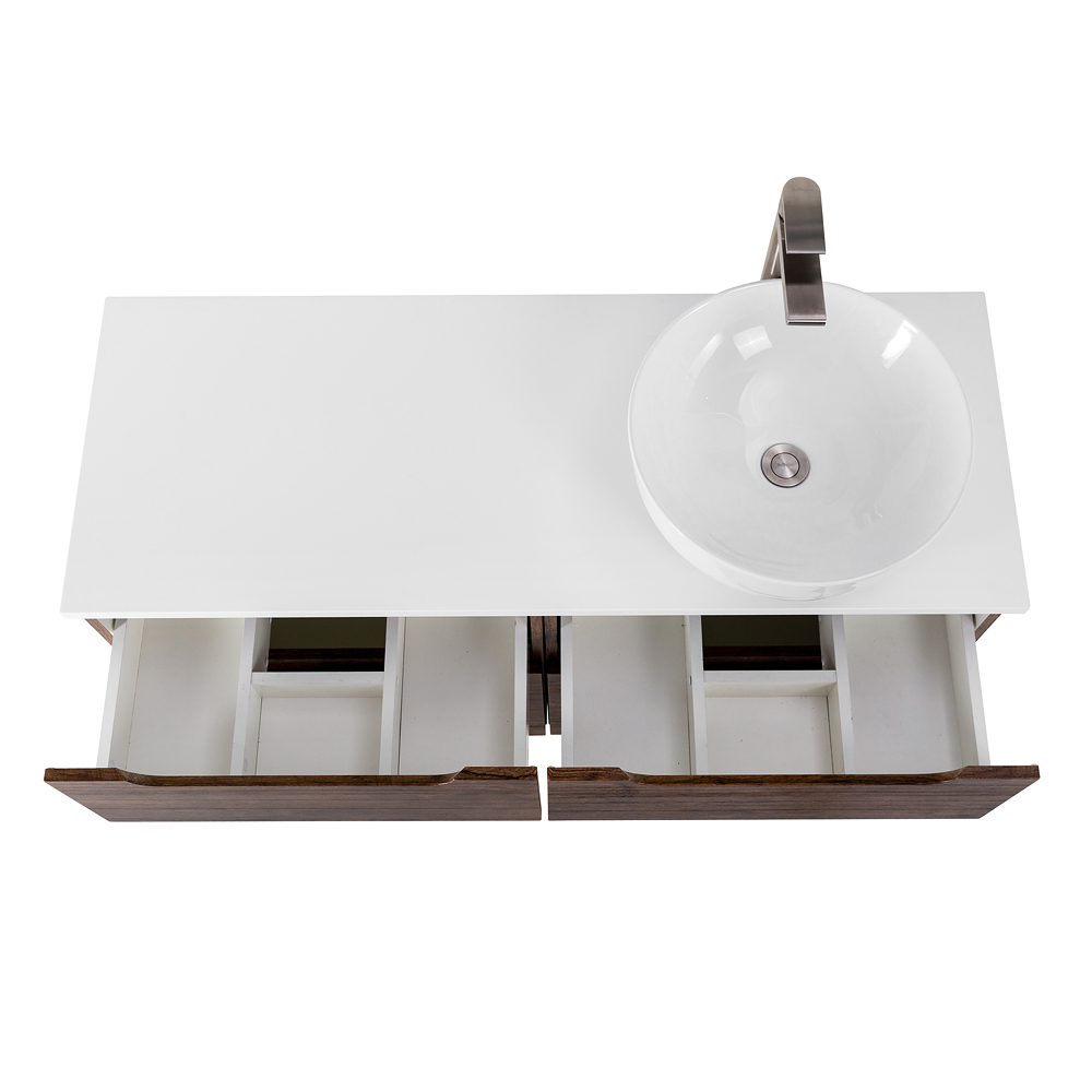 Приобрести belbagno тумба со столешницей etna-h60 120 см, подвесная rovere moro, раковина справа