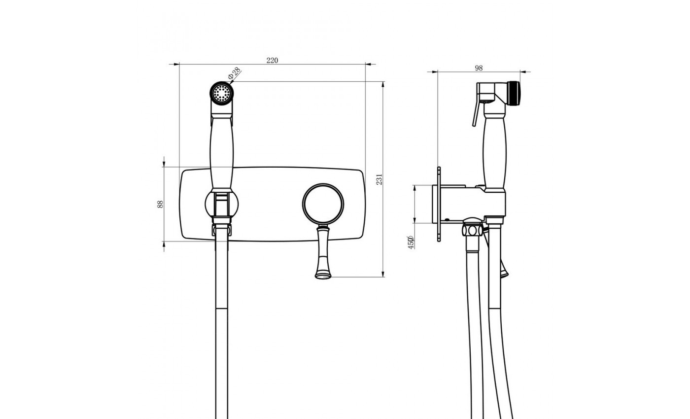 Приобрести lemark смеситель peretto с гигиеническим душем, скрытый монтаж, черный lm6319rb