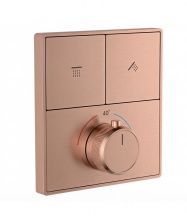 Термостатическая панель смесителя встраиваемая на 2 потребителя WONZON & WOGHAND, Брашированное розовое золото (WW-INF362A-BRG)