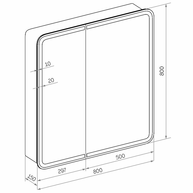 Приобрести continent зеркало шкаф с подсветкой elliott 80х80 см, бесконтактный включатель, белое