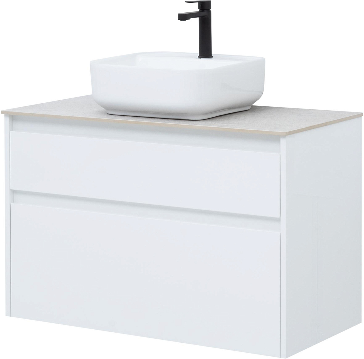 Приобрести aquanet тумба со столешницей nova lite 90 см, белая (2 ящика)