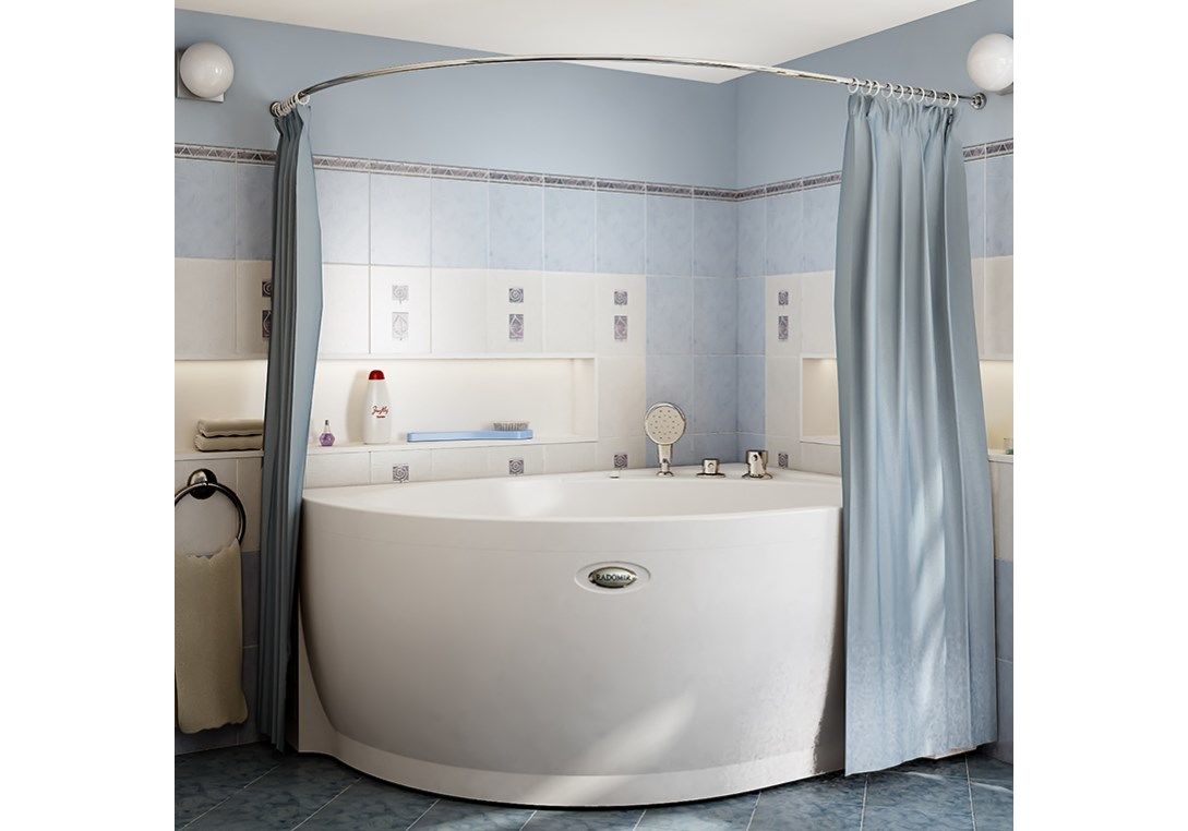 Приобрести радомир карниз для шторки на ванну "алари" 1680х1200