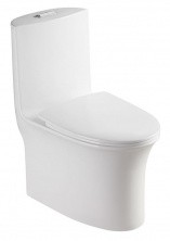 Azario Напольный унитаз-компакт Luna, безободковый, c крышкой дюропласт. с микролифтом AZ-1037