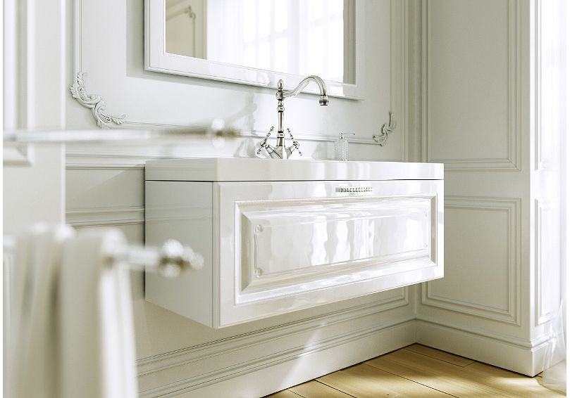 Приобрести тумба подвесная с раковиной aqwella империя 80 см emp.01.08/w