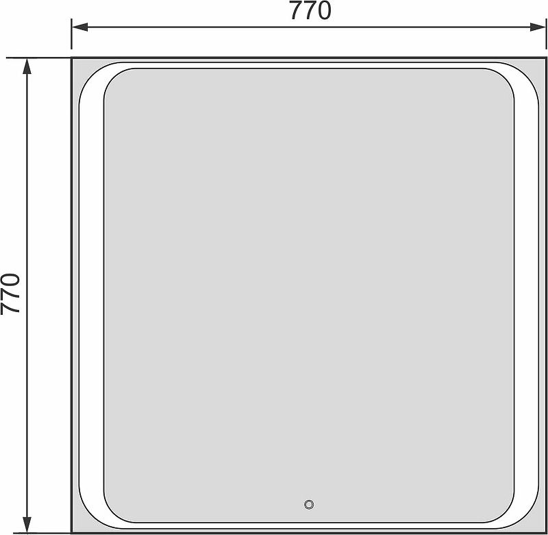Приобрести jorno зеркало modul 80 см, с подсветкой, белое
