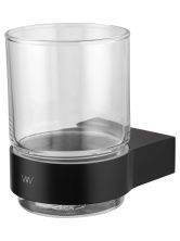 Стакан для зубных щеток с держателем WONZON & WOGHAND CARBON, Черный (WW-7721)