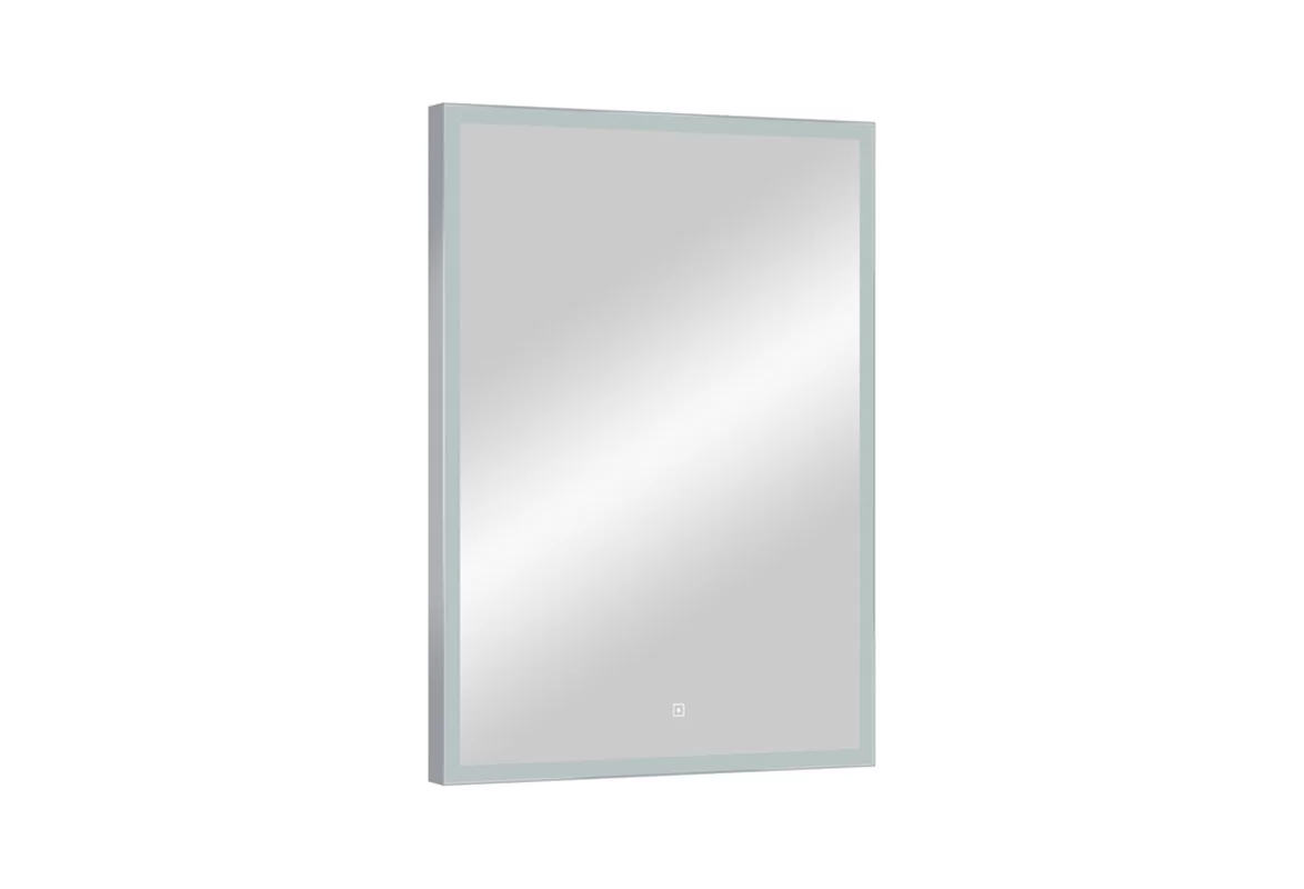 Приобрести continent зеркало с подсветкой frame silver 60х80 см, серое