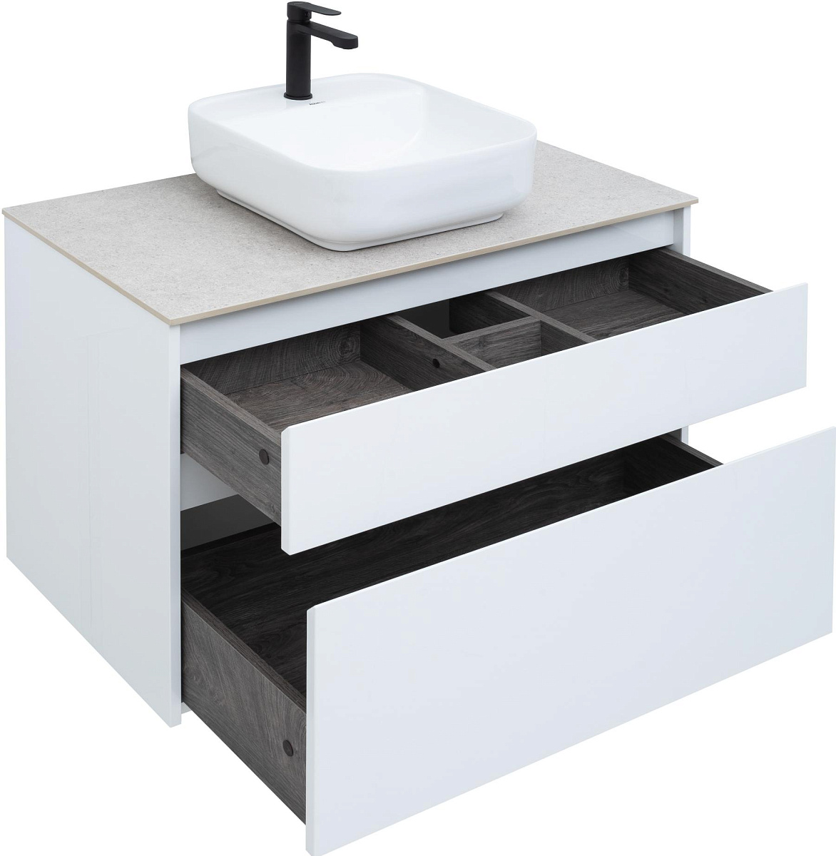 Приобрести aquanet тумба со столешницей nova lite 90 см, белая (2 ящика)