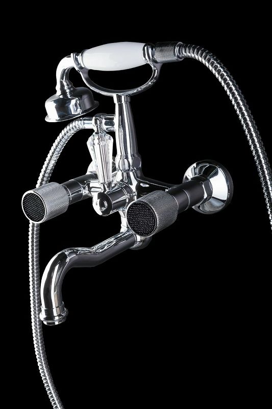 Приобрести boheme смеситель для ванны royale cristal, хром\черные кристаллы 273-royal/crst black