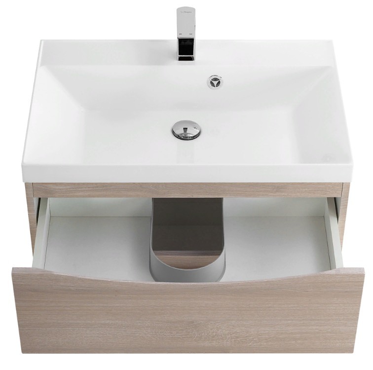 Приобрести тумба подвесная с раковиной belbagno marino-700-2c-so-rg-p 70 см, rovere grigio