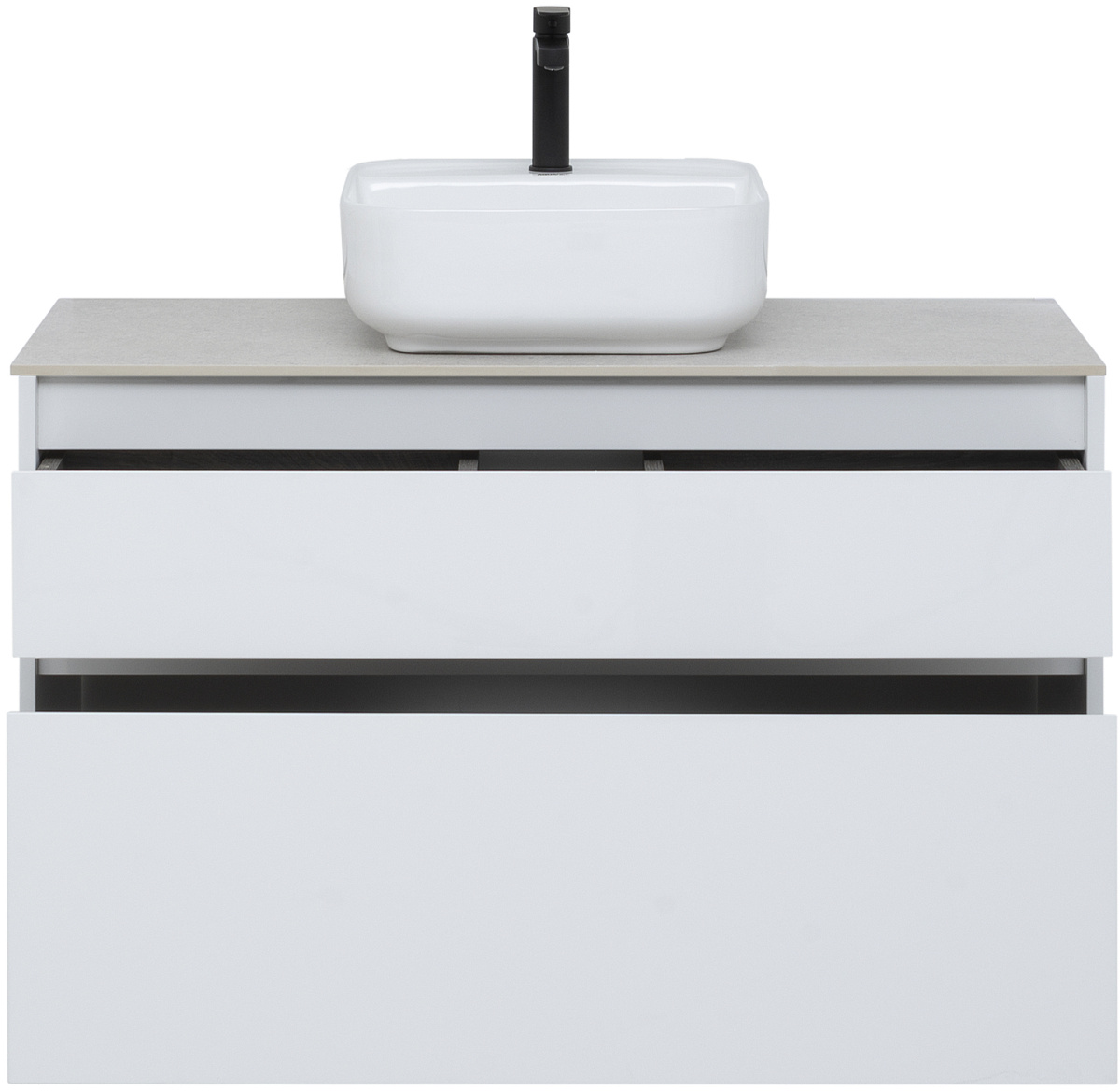 Приобрести aquanet тумба со столешницей lite 100 см, белая (2 ящика)