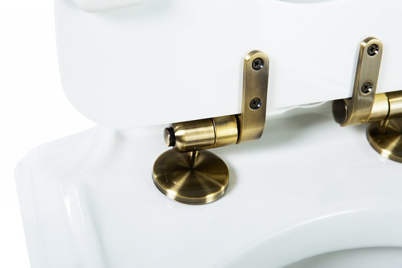 Приобрести cezares подвесной унитаз king palace с деревянным сиденьем микролифт, белый\бронза