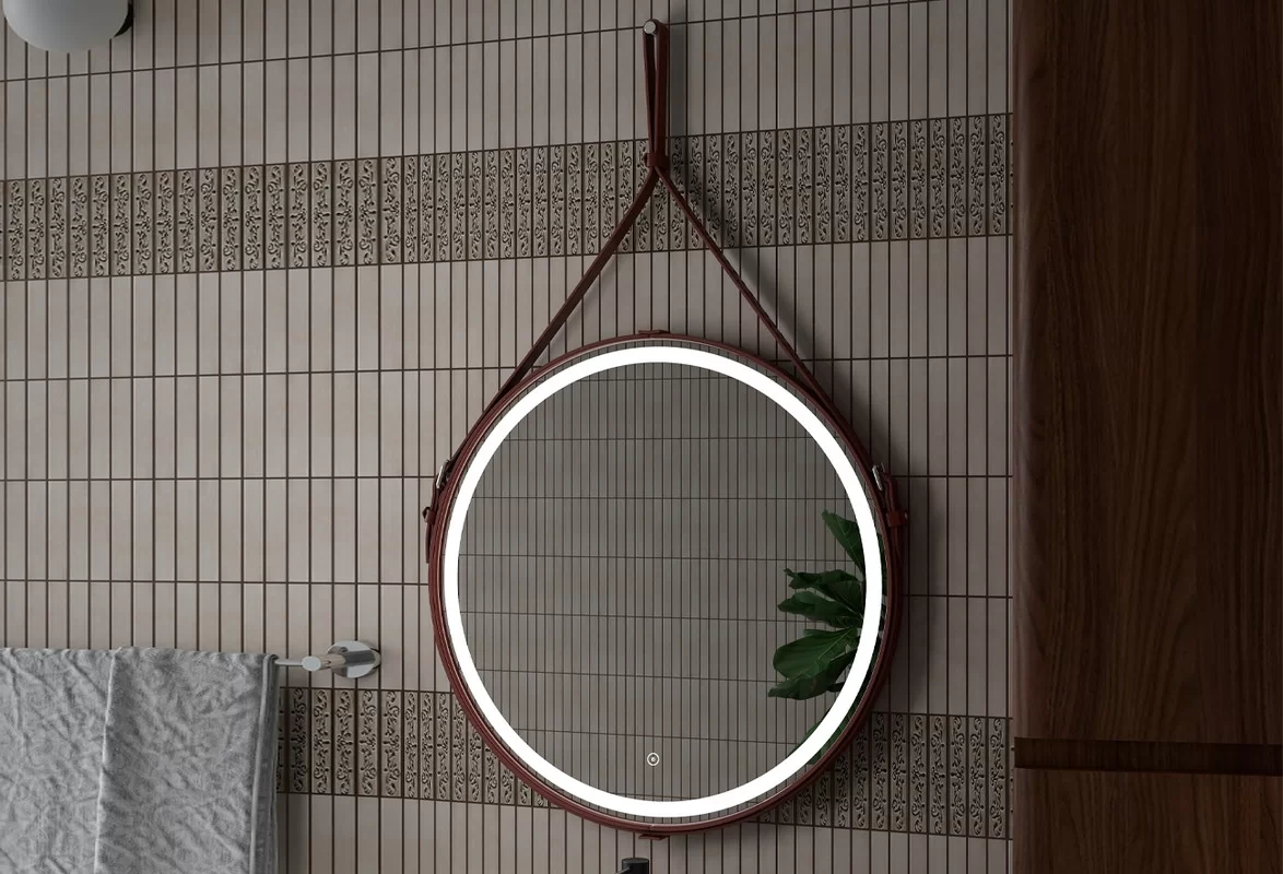 Приобрести continent зеркало с подсветкой millenium brown 80х80 см, коричневое