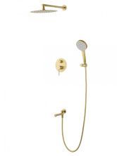 Душевая система встраиваемая WONZON & WOGHAND STICK, Брашированное золото (WW-88939017-BG)