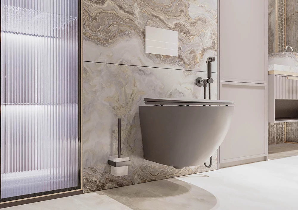 Приобрести veconi унитаз подвесной moro, серый vmo-48tgr