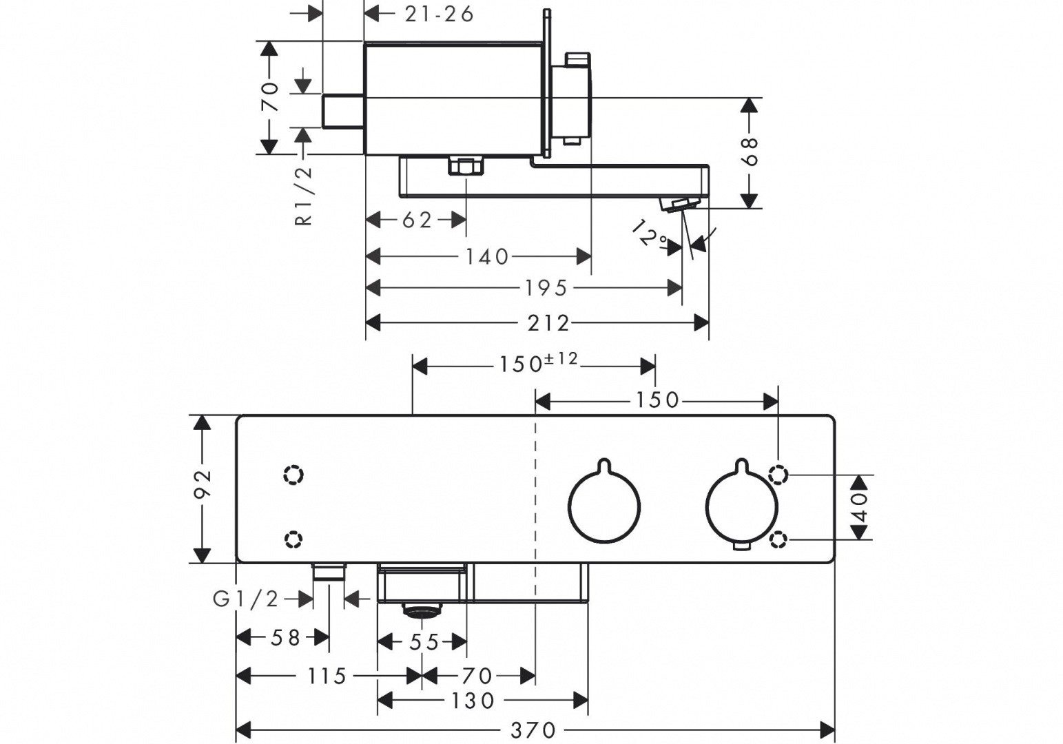 Приобрести 13107400 showertablet 350 термостат для ванны, вм