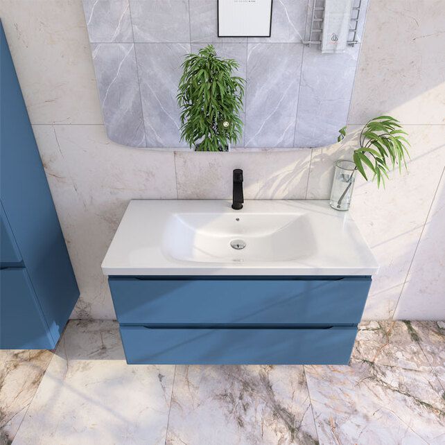 Приобрести caprigo тумба с раковиной forte-smalty 100 см, синяя, эмаль