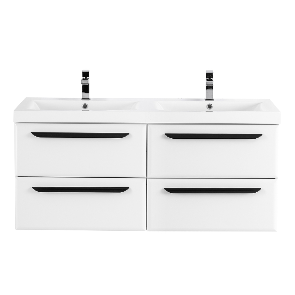 Приобрести cezares тумба подвесная с раковиной eco 120 см bianco lucido, белый глянец eco-1200-4c-so-2-bl