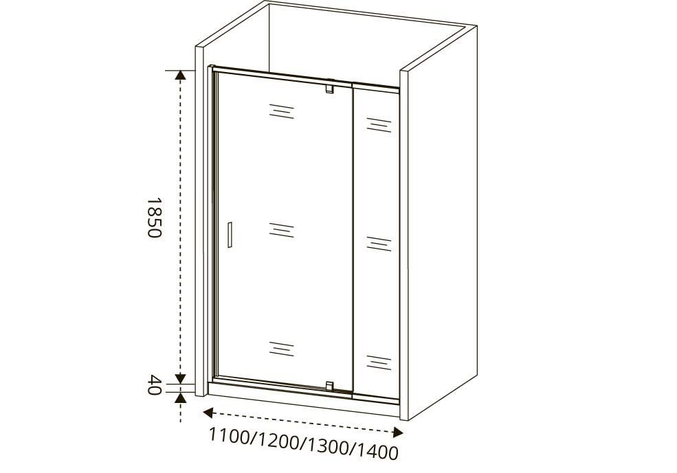 Приобрести дверь душевая bas orion wtw-pd-110-c-ch 110 см