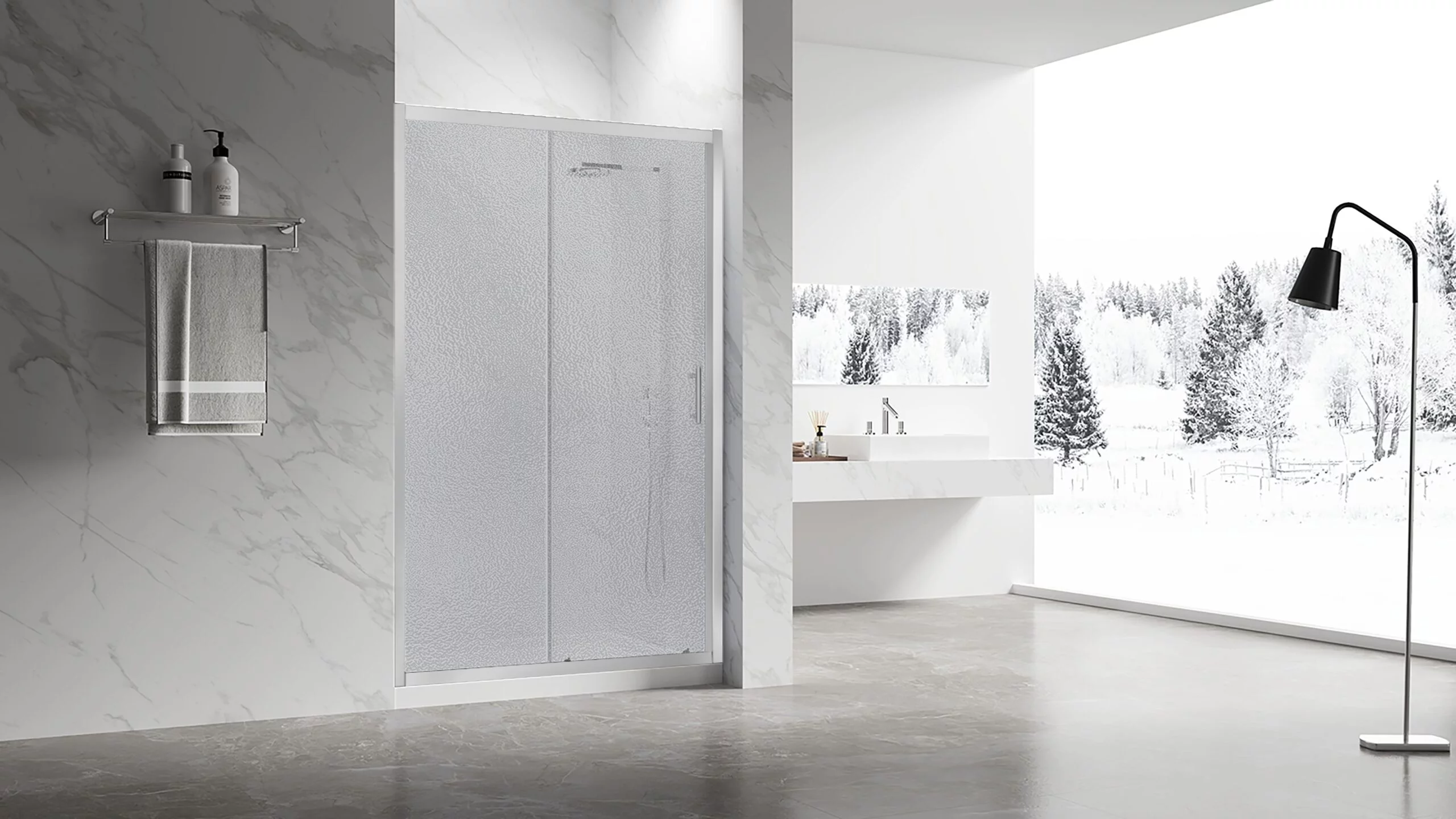 Приобрести veconi душевая дверь vianno vn-55, 110x195 см, хром, стекло pear vn55-110-02-c8