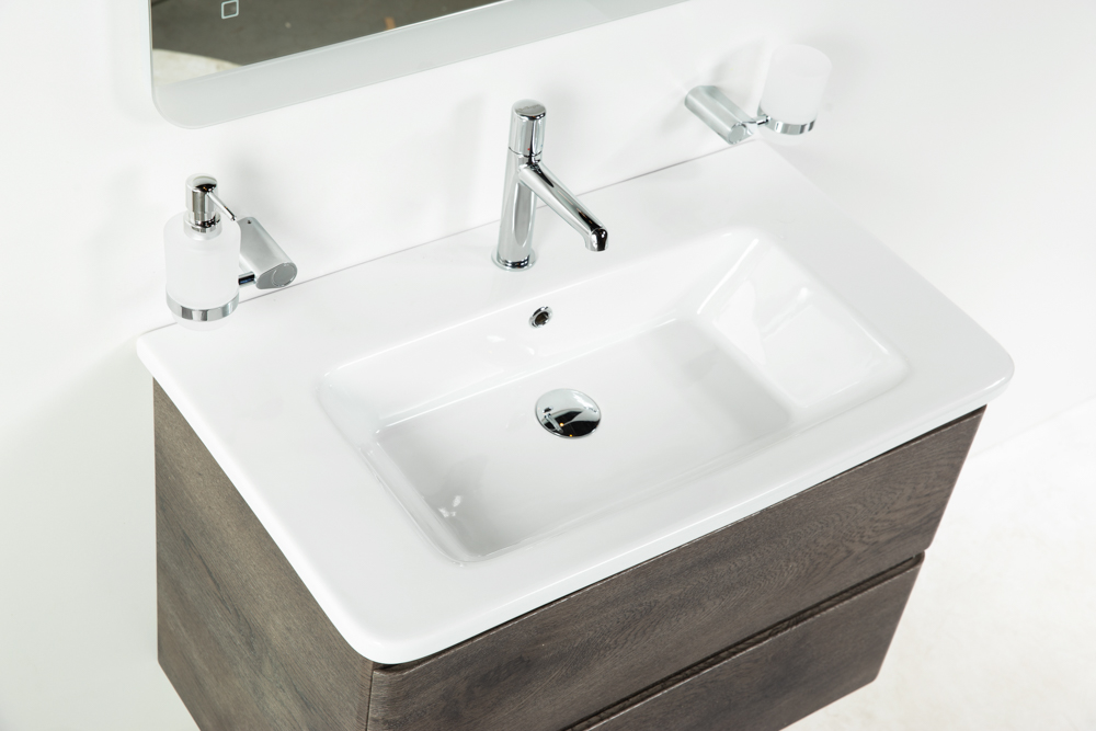 Приобрести belbagno тумба с раковиной albano-cer 80 см, подвесная rovere nature grigio, белая раковина