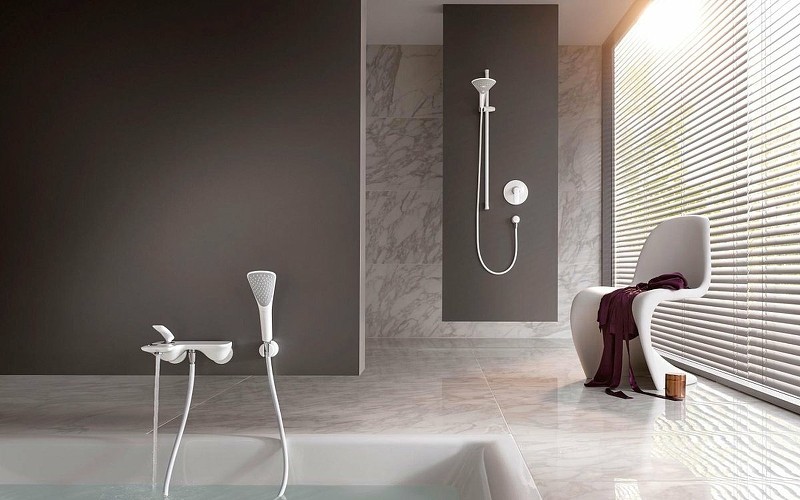 Приобрести kludi смеситель для ванны balance, 246мм, белый/хром 524459175