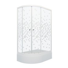 Тритон Душевое ограждение Коралл B 120х80 см, белый/узор R Щ0000038529