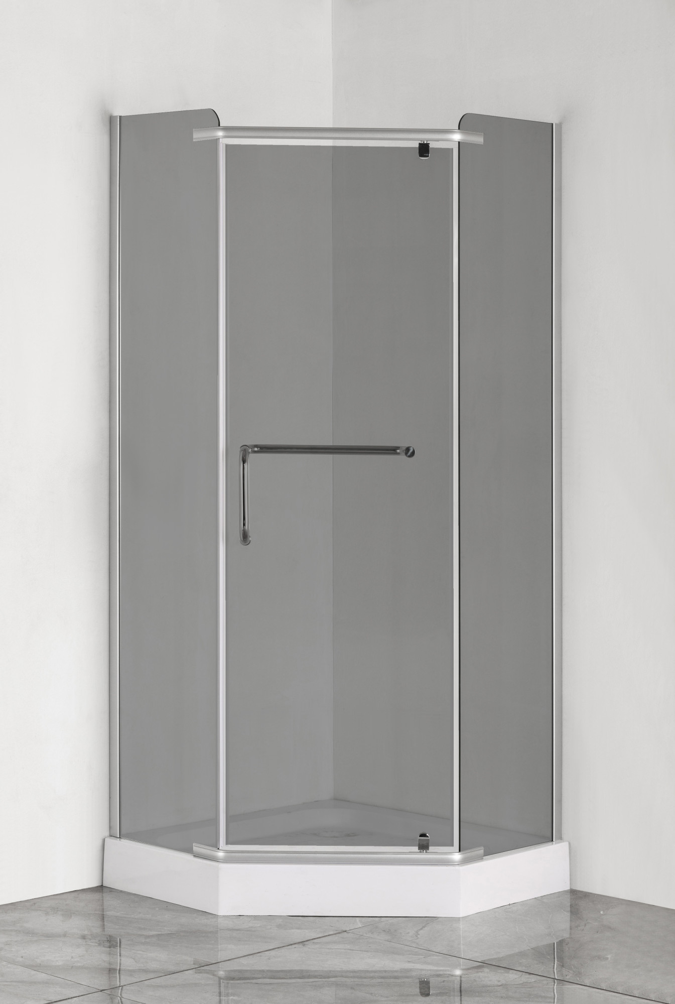 Приобрести loranto душевое ограждение sunway 90х90х200 с низким поддоном 13см, серое закаленное стекло 6 мм, профиль сатин (cs-816s b 90 (gray))