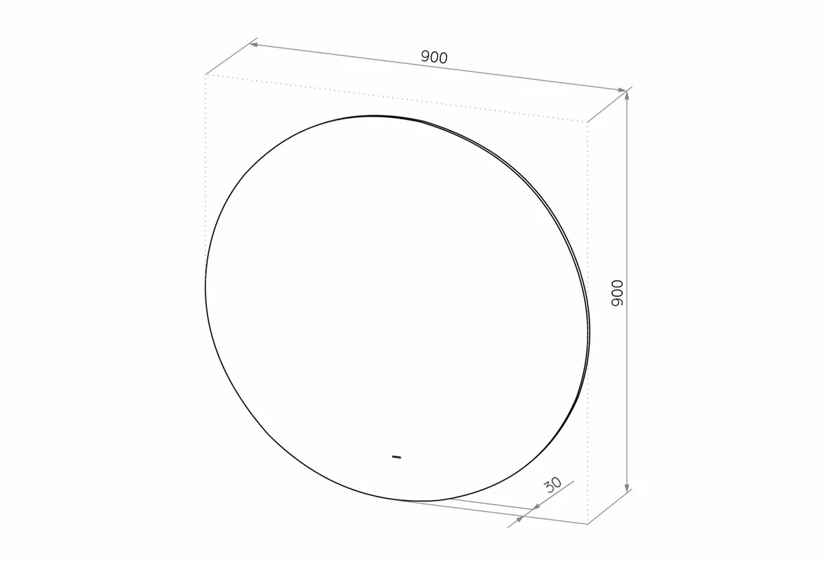 Приобрести continent зеркало с подсветкой ajour 90х90 см, белое