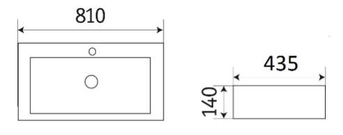 Приобрести раковина накладная ceramalux 80 см 9255 (7029d)