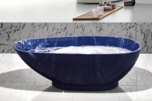 Frank Акриловая ванна F180 180х85 см, морское свечение, отдельностоящая