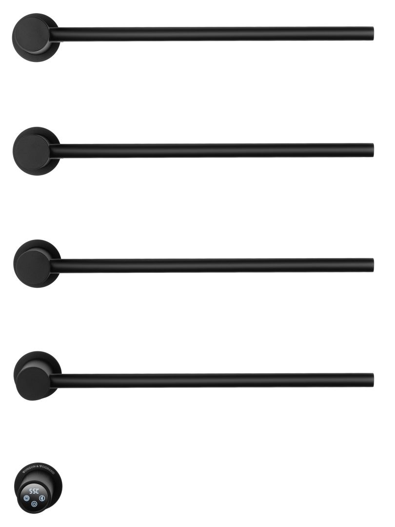 Приобрести полотенцесушитель электрический встраиваемый wonzon & woghand hamburg, черный матовый (ww-al314-mb)