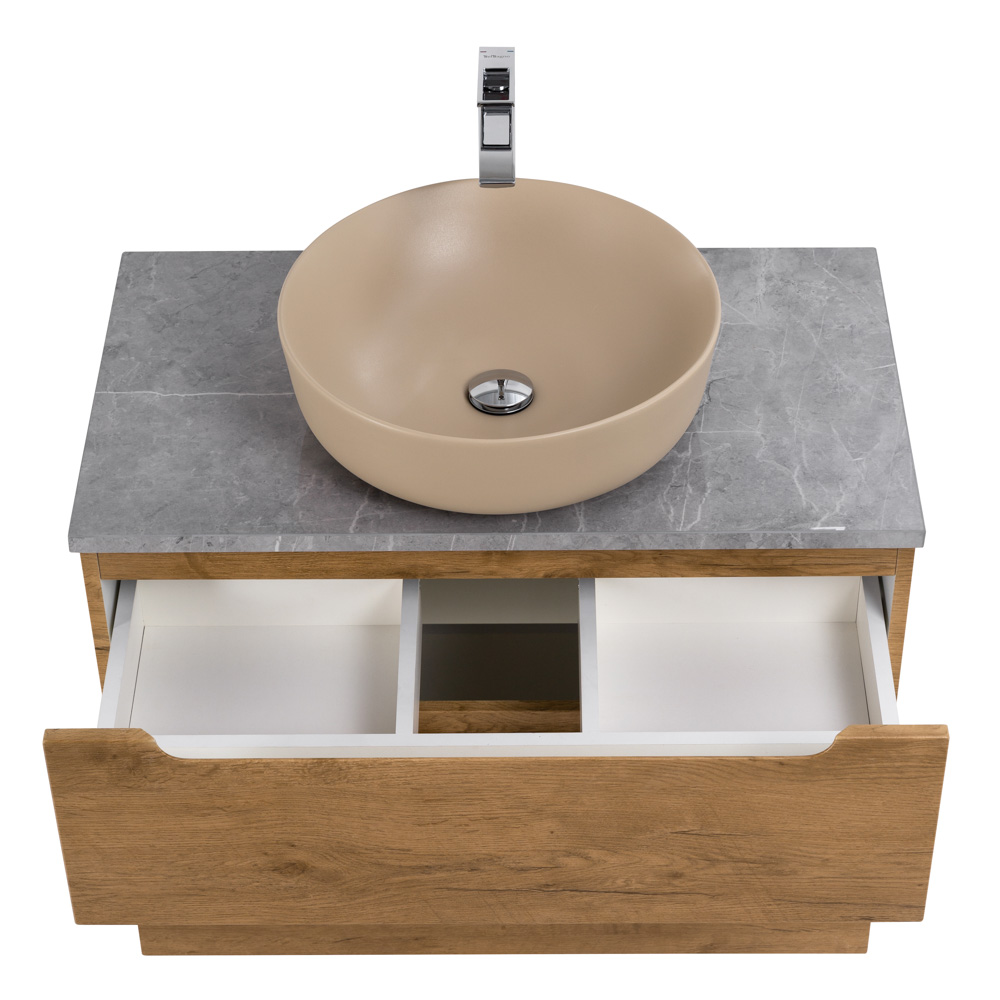 Приобрести belbagno тумба со столешницей etna-h60 80 см, подвесная rovere nature