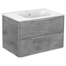 Vincea Тумба подвесная Paola 80 см, бетон с белой раковиной VMC-2P800BT;VCB-2VP800W
