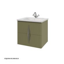 Caprigo Тумба с раковиной NOVARA 60 см, зеленая, эмаль