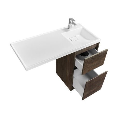 Приобрести тумба напольная с раковиной-столешницей акватон лондри 105 r/l, дуб кантри