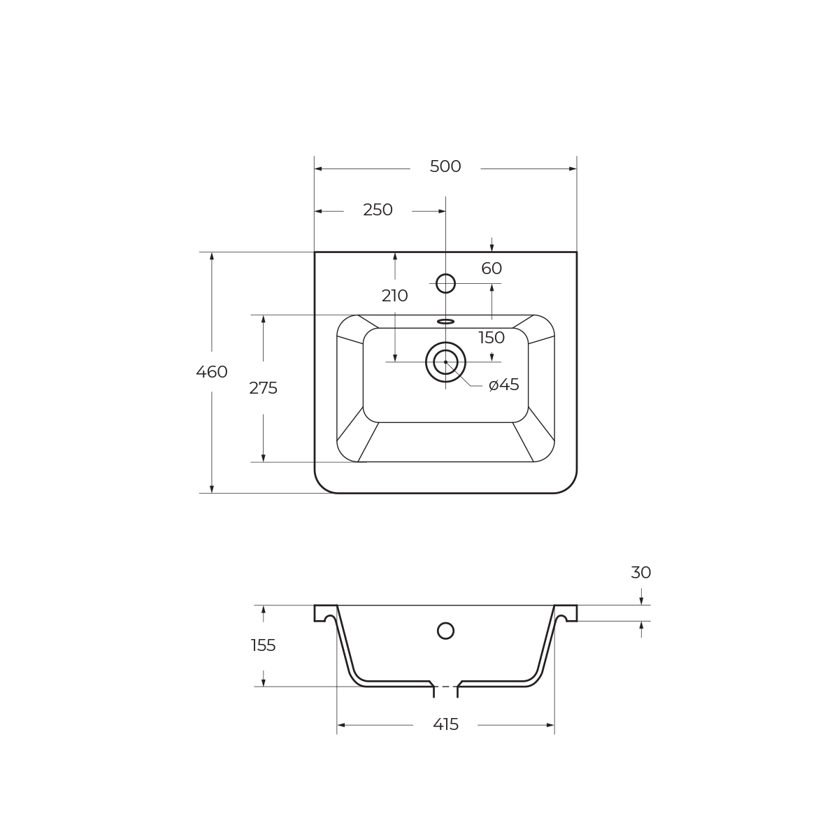 Приобрести belbagno тумба с раковиной albano-cer 50 см, подвесная bianco lucido, белая раковина
