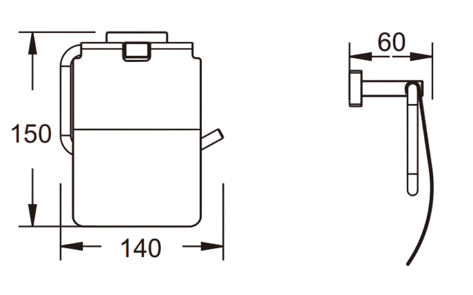 Приобрести держатель для туалетной бумаги с крышкой vieir v5009c черный 