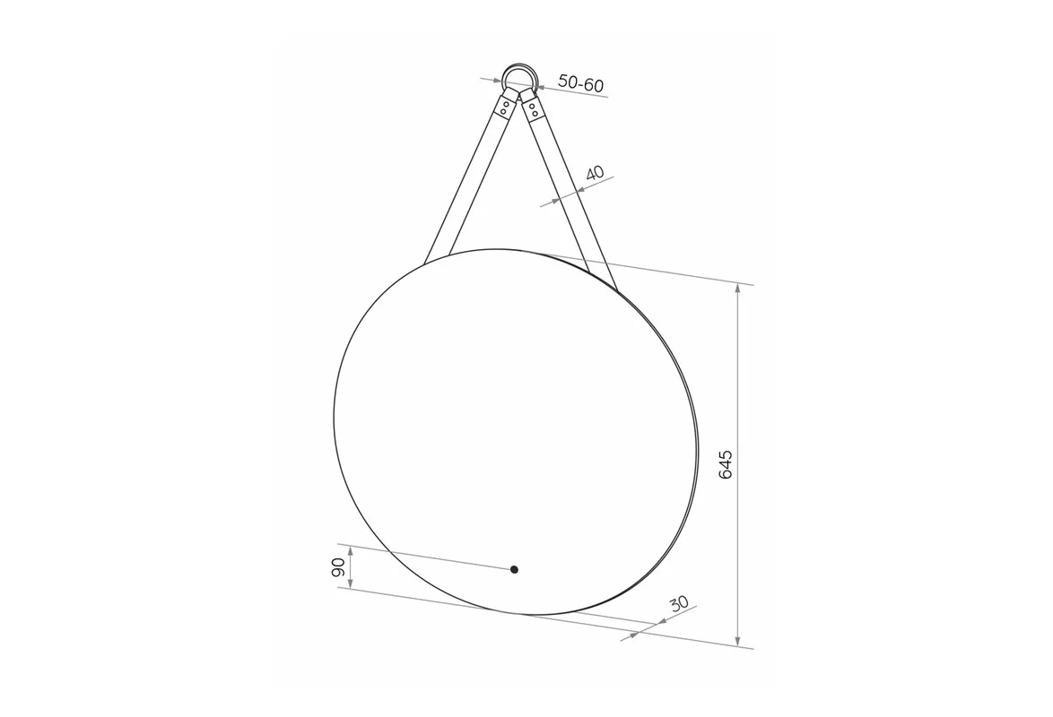 Приобрести continent зеркало с подсветкой best 65х65 см, черное