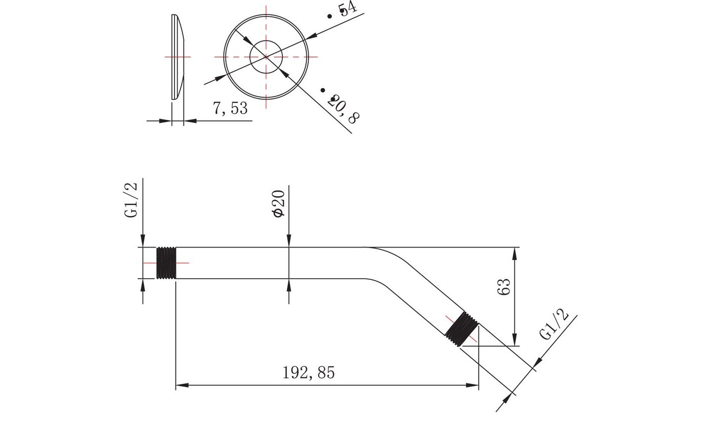 Приобрести lemark кронштейн верхнего душа, хром lm8031c