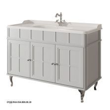 Caprigo Тумба с раковиной BORGO 120 см, серая, эмаль