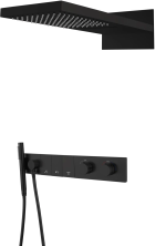 Boheme Душевая система Zodiac с термостатом, встраиваемая, черная 133-B