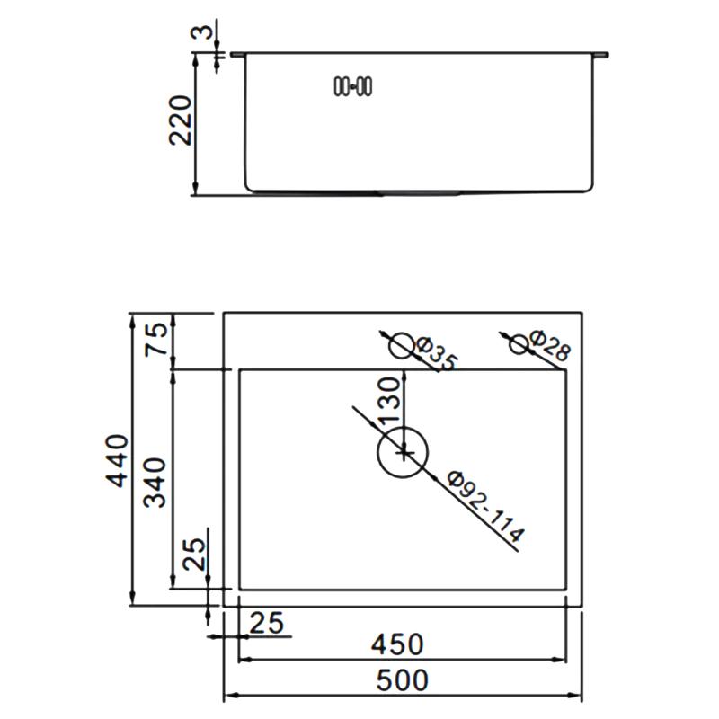 Приобрести gerhans кухонная мойка 50х44 см, графит