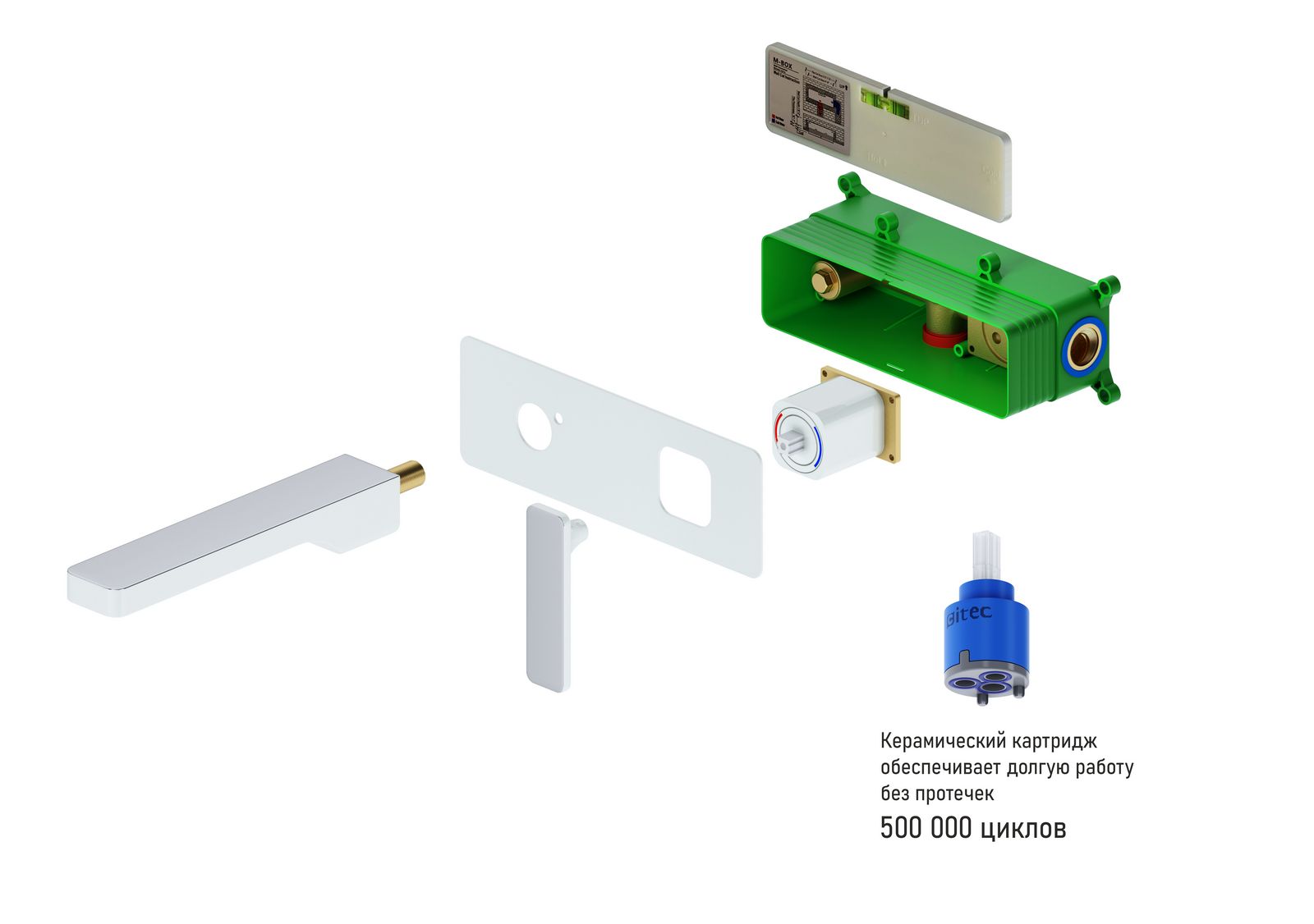 Приобрести смеситель для раковины встроенный timo torne 4371/00-16sm хром-белый
