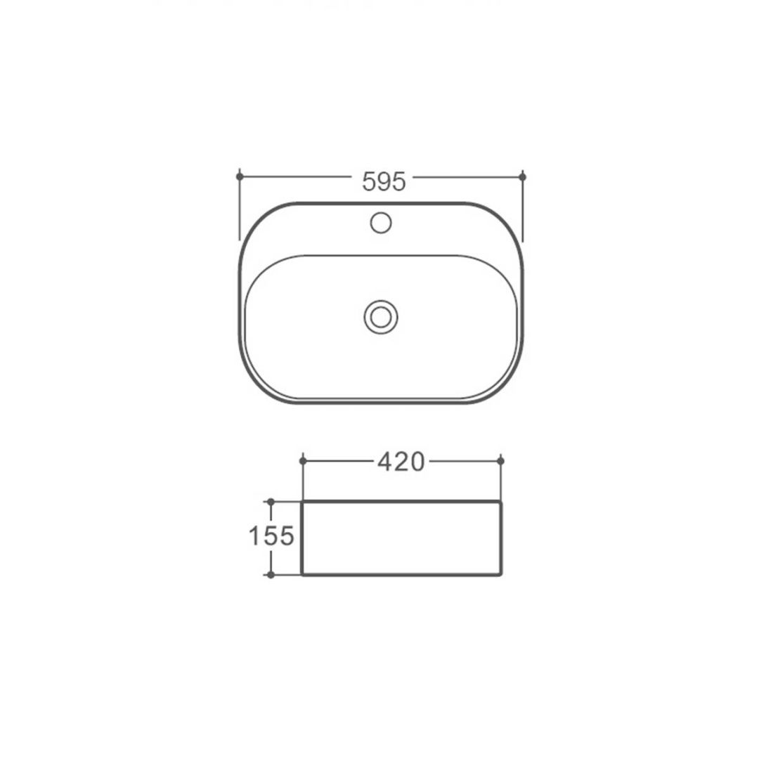 Приобрести vincea раковина накладная 59х42 см, белая vbs-306