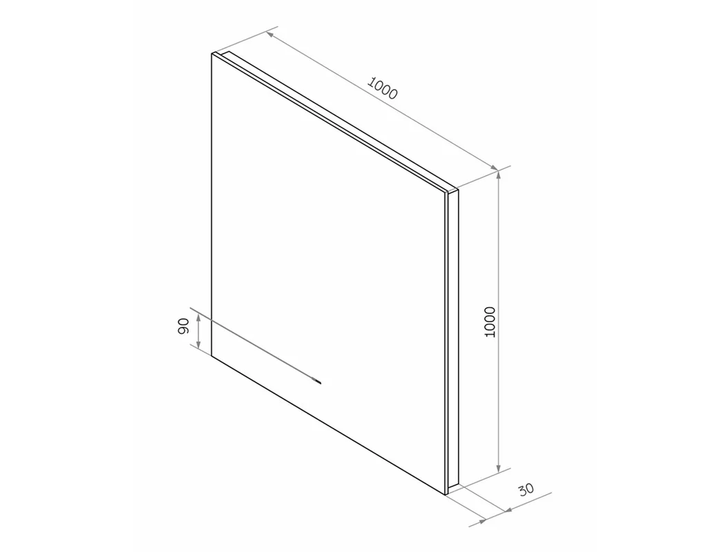Приобрести continent зеркало с подсветкой trezhe 100х100 см, белое