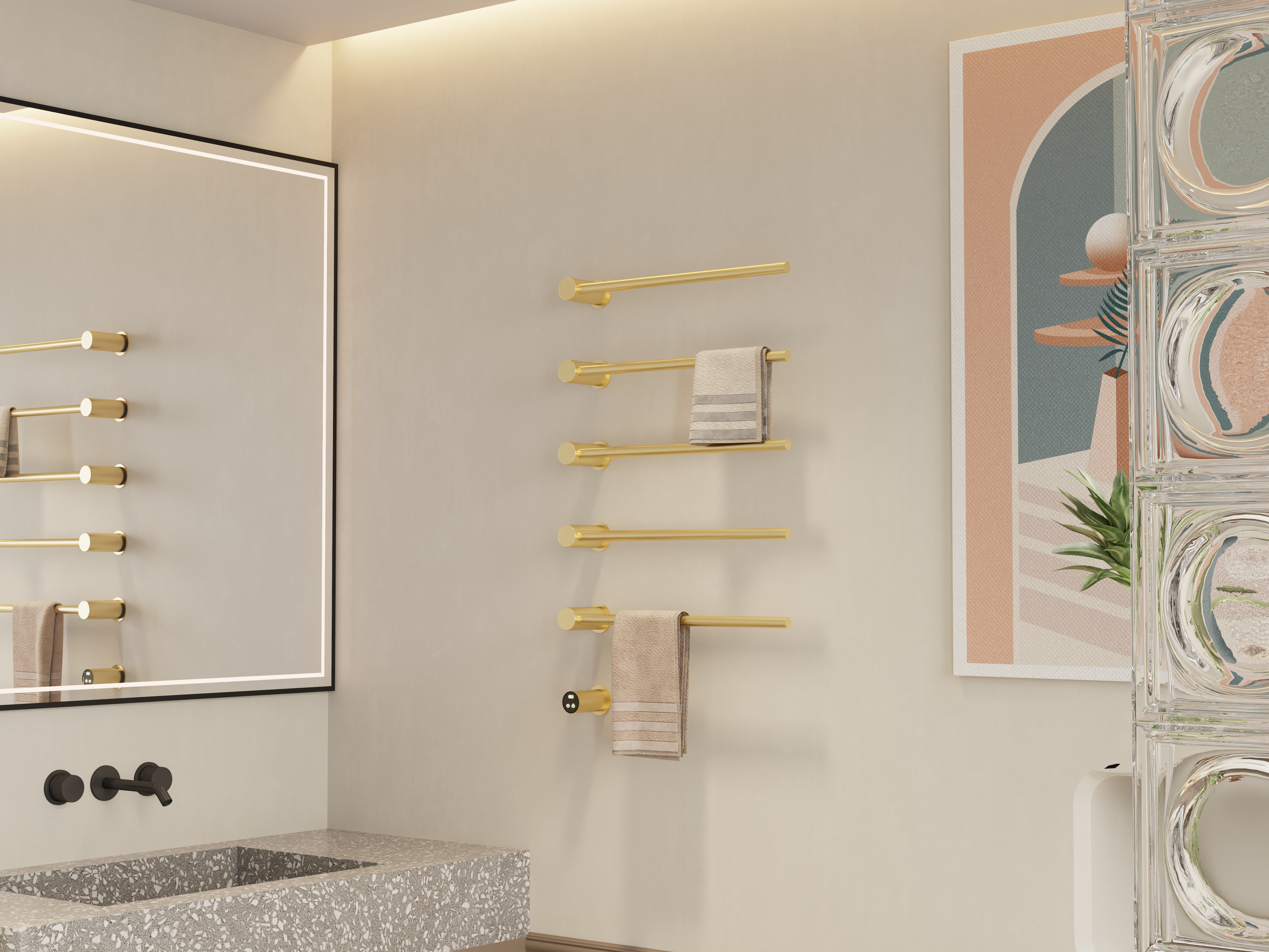 Приобрести terminus полотенцесушитель аккорд п5 50х80 см, электрический, золото