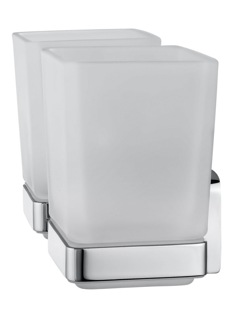 Приобрести два стакана для зубных щеток с держателем wonzon & woghand still, хром (ww-6628)